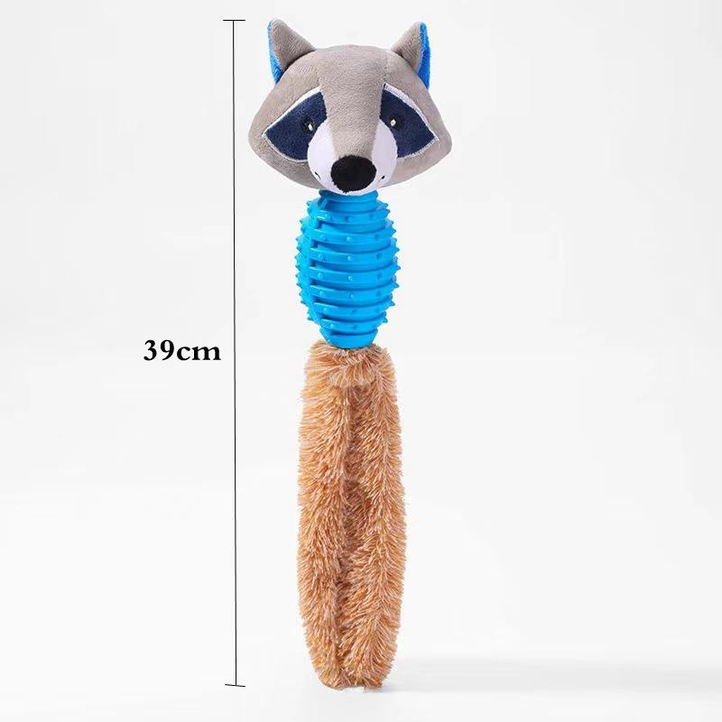 Dog Plush Toy Animals Shape Bite Resistant Squeaky Toys Corduroy Dog Toys for Small Large Dogs Puppy Pets Training Accessories