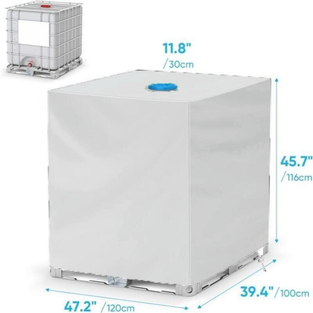 

Крышка ведра Ibc Ton 210d Ткань Оксфорд Изолированная крышка резервуара для воды Защита от солнца на открытом воздухе Пыленепроницаемая и водонепроницаемая крышка ведра 1000л Защитная крышка Ordinary серебряный