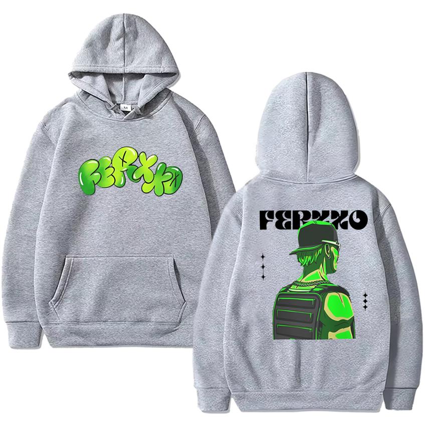 2025 New Feid Ferxxo harajuku Double Sided print streetwear Hoodies Men women vintage hip hop pullover Unisex Fleece Sweatshirt