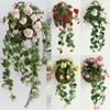 Artificial Begonia 75cm Hydrangea Flower Fake Vine Plant  Home Decor Wall