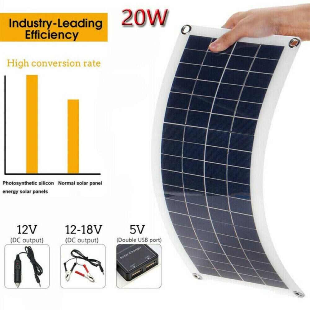 

Портативное зарядное устройство для телефона для кемпинга, аккумуляторная батарея, солнечная панель, автомобильный караван, лодка, комплект, зарядное устройство