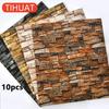 3D Samolepka na zeď s cihlovým vzorem Samolepicí Vodotěsná Pěnová tapeta 10 ks 35x30cm