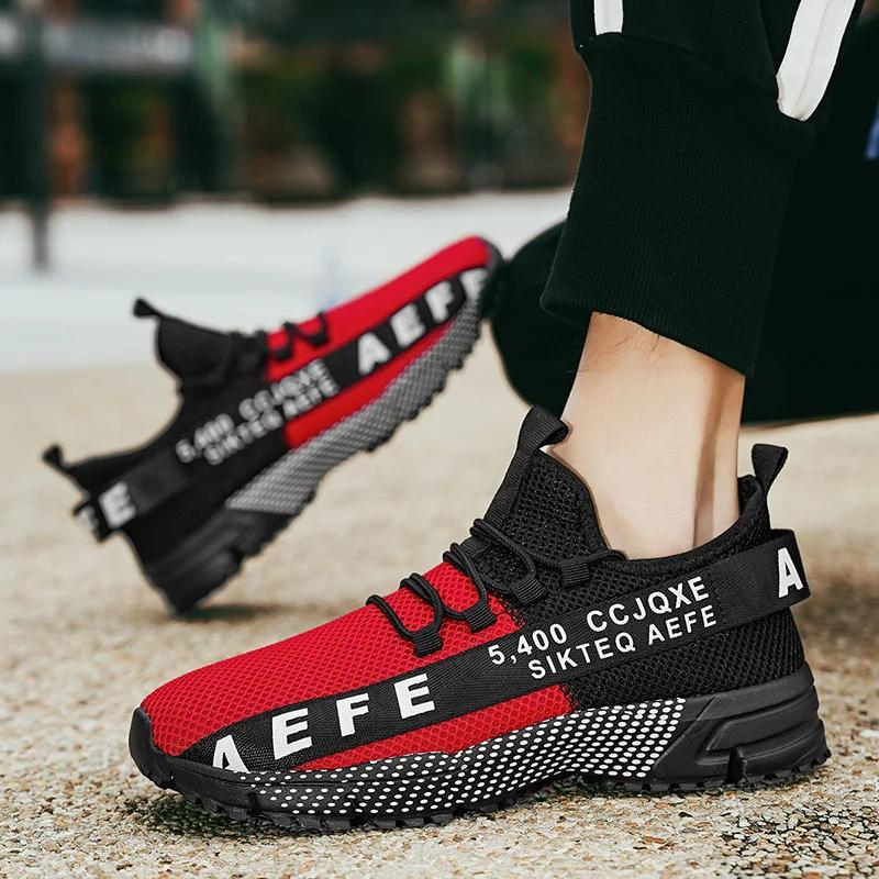 YRZL Men's Athletic Running Shoes Lightweight Breathable Air Mesh Sneakers Lace Up Sports Tennis Casual Sneakers for Men