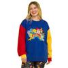 Rainbow Brite Unisex Adult Party Pals Colour Block Sweatshirt
