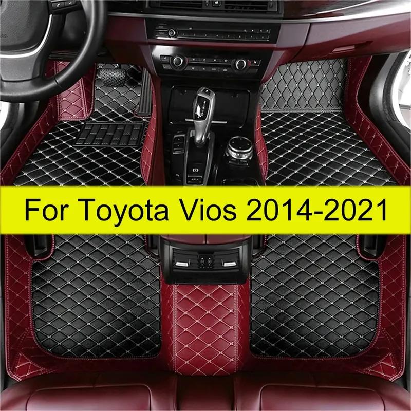 Car Floor Mats For Toyota Vios 2014 2015 2016 2017 2018     Auto Foot Pads Carpet Cover Interior Accessories