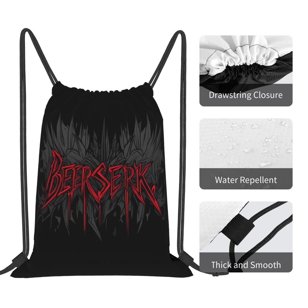 Custom B-Berserkes Drawstring Bags Men Women Lightweight Adventure Sports Gym Storage Backpack
