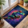 Neon Psychedelic Frog Carpet for Living Room Bedroom Bedside Floor Mat Cloakroom Kids Activity Area Rugs Luxury Gifts