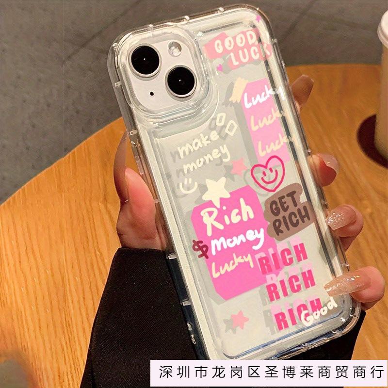 Niche Personality European and American English 15promax Is Suitable for Apple 13 Mobile Phone Case iPhone14 Airbag Anti-drop 12/X