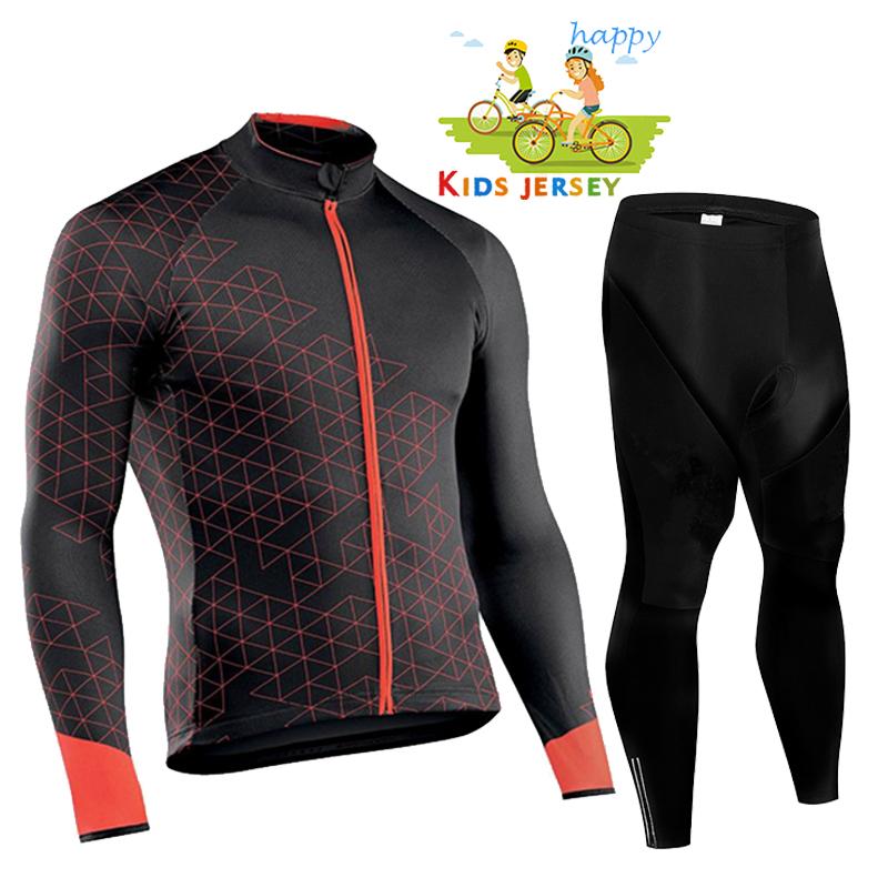 Maillot de Ciclismo de Manga Larga para Niños 2026 Otoño Conjunto de Maillot de Ciclismo para Niños Niño Niña Bicicleta MTB Ropa de Ciclismo Transpirable