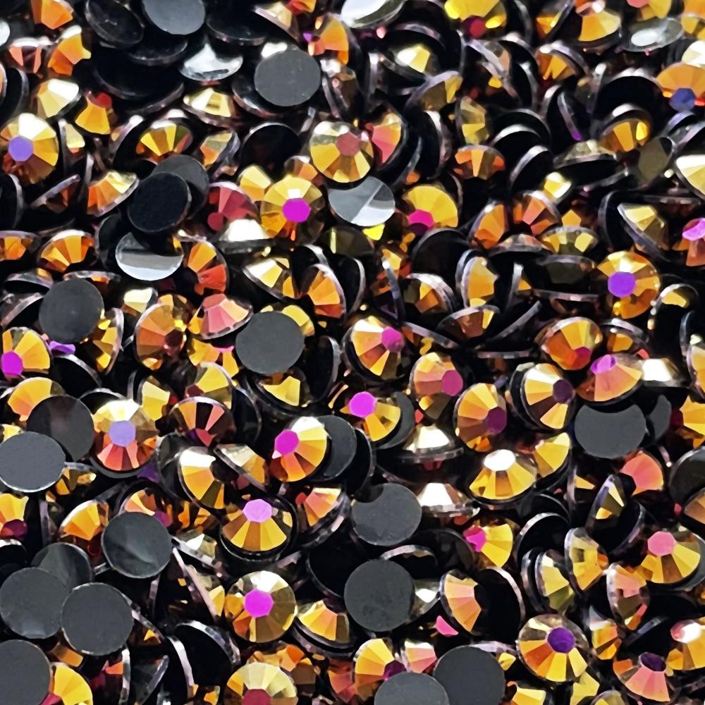 Hot Sale Bulk Package Non Hotfix Flatback Jelly Black AB Resin Rhinestones 2mm 3mm 4mm 5mm 6mm for DIY Crafts