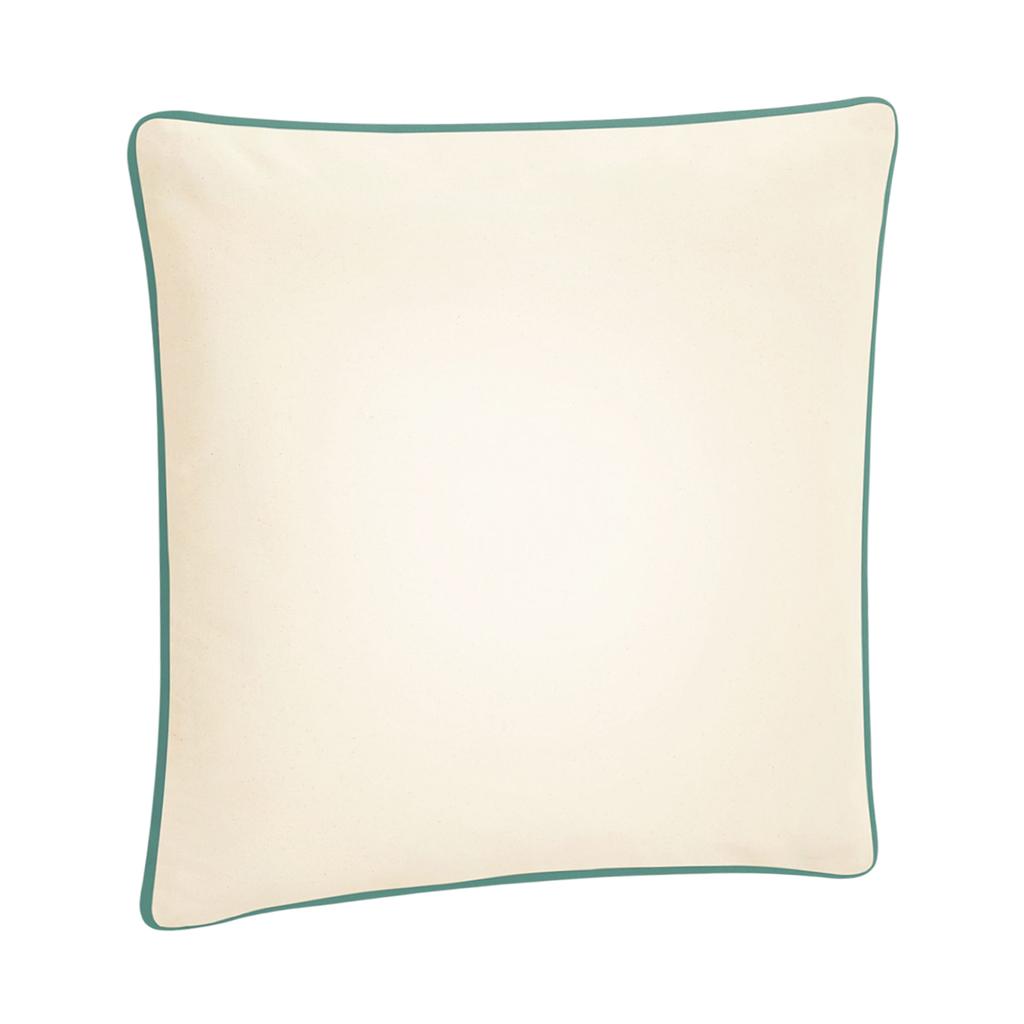 Westford Mill Fairtrade Cotton Contrast Piping Cushion Cover