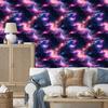 Watercolor Galaxy Wallpaper, Navy Blue and Purple, Purple Background, 50x1000