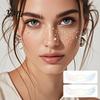 Water Transfer Makeup Patches 6Pcs Holographic Freckle Stickers, Shimmer Temporary Face Tattoos with Waterproof Easy Application Transfers Adhesive,