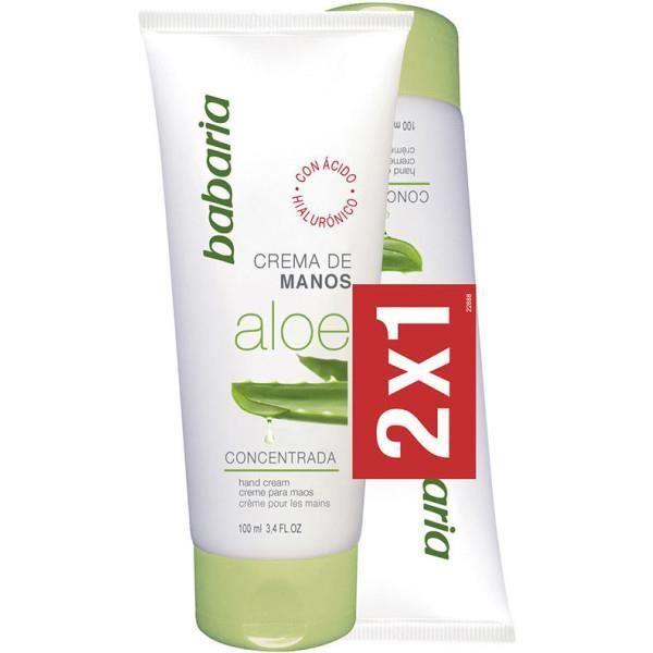 Crème pour les mains - BABARIA - Aloe Vera - Lot de 2 - Mixte - Sans parabène