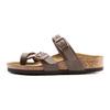 Birkenstock Synthetic Leather Round Toe Versatile Comfortable Thick Sole Slide Sandals Kids sandals Mocha-Brown 1014177