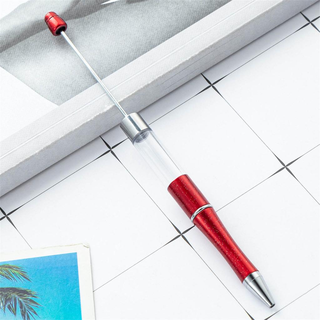 6x Bead Pen Beadable Ballpoint Pen Blank Pen Smooth Writing Pen 1.0mm Signature Pen Bead Rollerball Pen School Supplies
