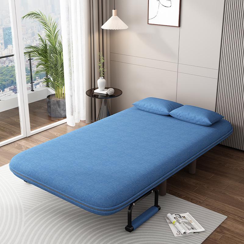 Convertible Foldable Sofa Bed - Dual-Use, Extendable Design for Living Room/Balcony, Ideal for Small Apartments, Double Size, Push-Pull Mechanism.