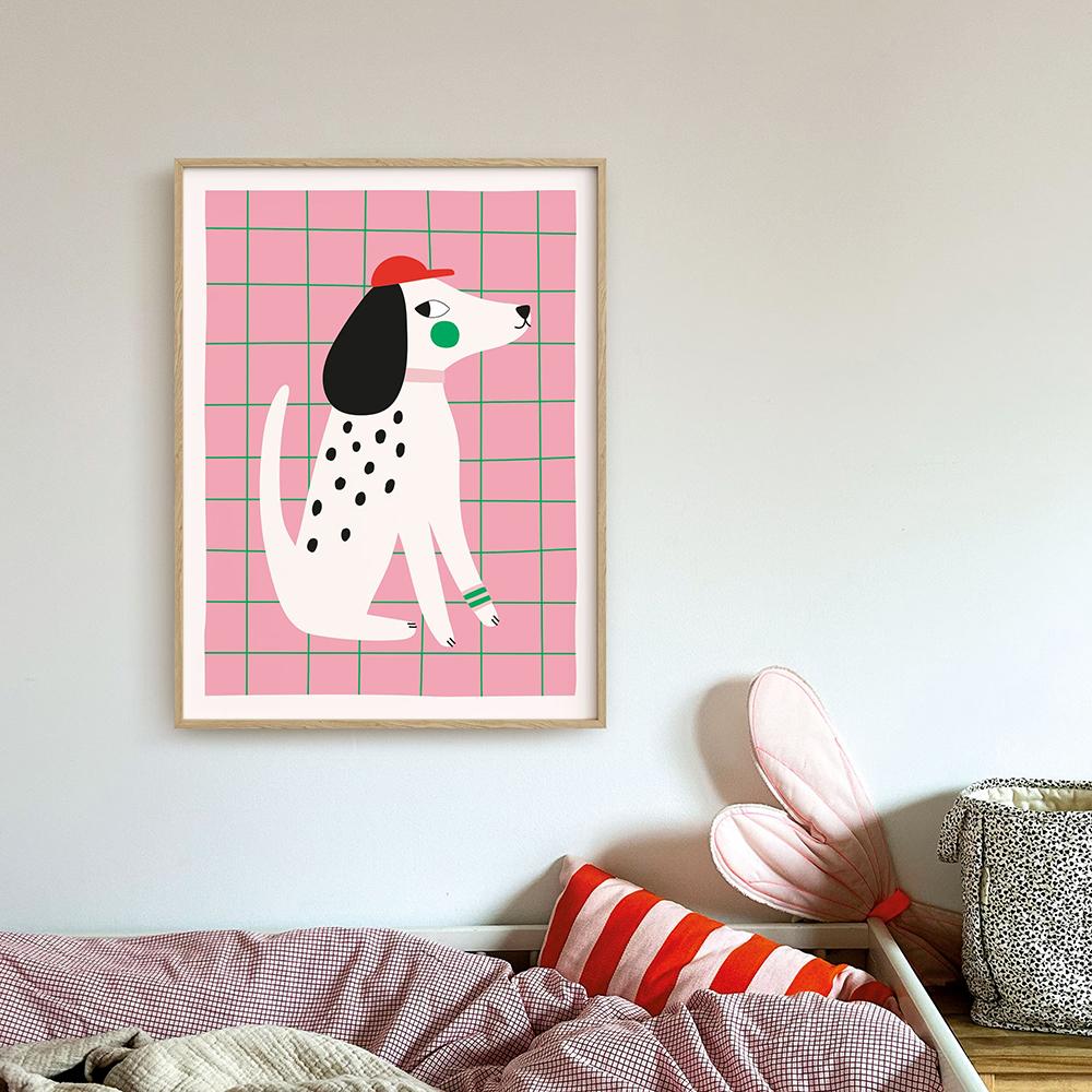 Funny Panda Mouse Tiger Sheep Dog Pear Apple Poster Animal Nursery Prints Canvas Painting Wall Art Pictures for Kids Room Decor