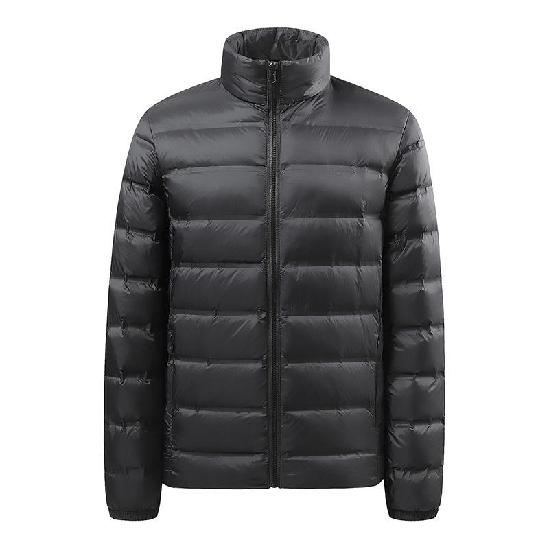 Men's stand-up collar light down jacket winter new jacket liner warm casual solid color simple youth jacket