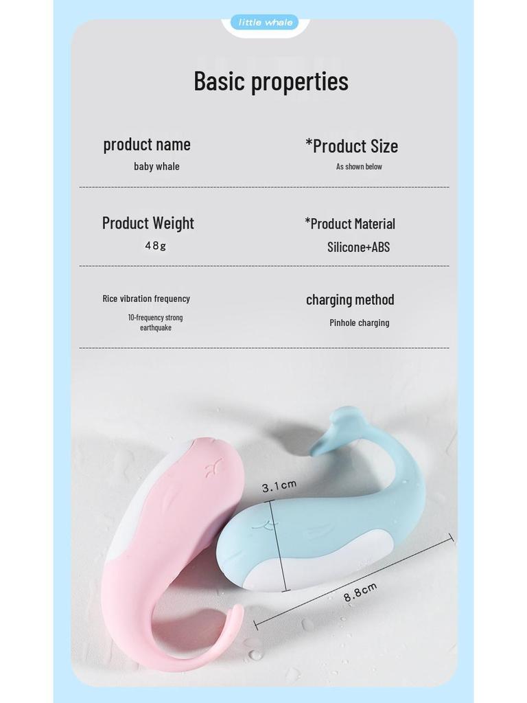 Long Love Little Whale Wearable Vibrator with App Remote Control - Adult Toy for Girls