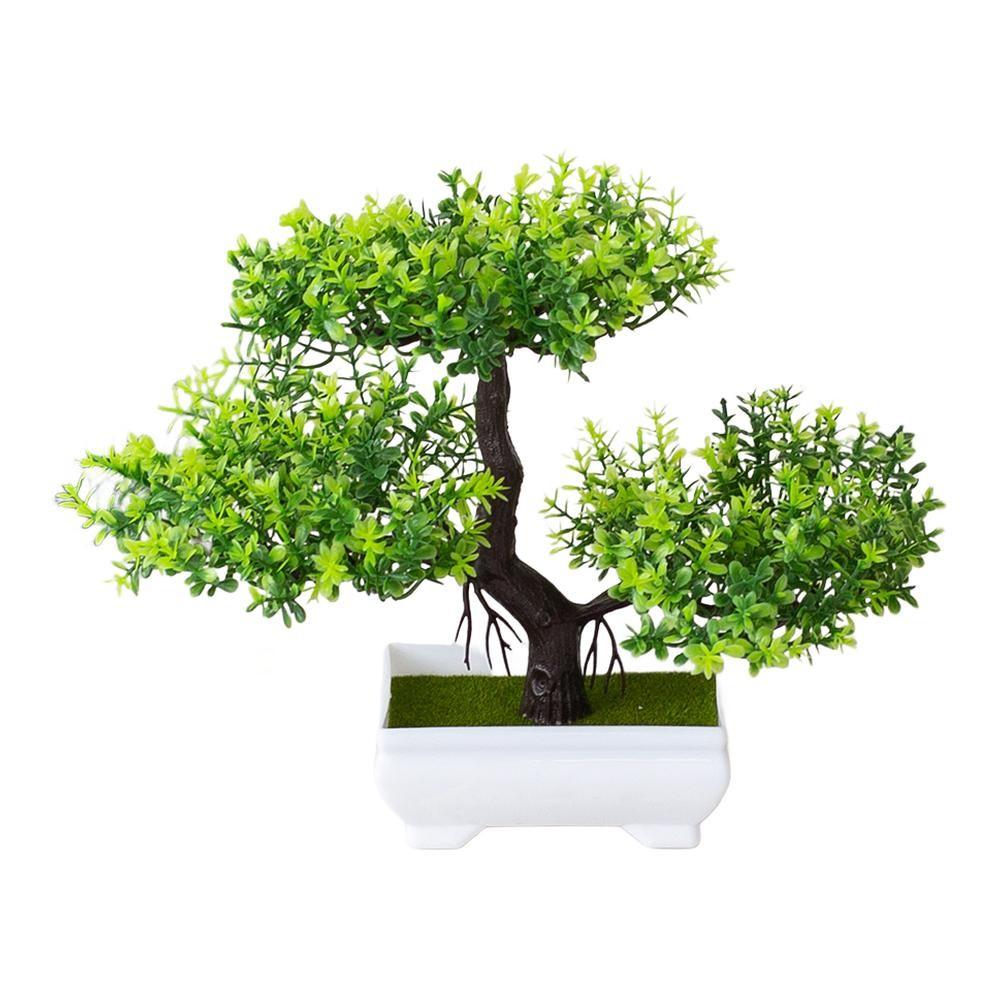 

Compact Size Artificial Pine Plant Bonsai Ornaments Home Decoration зелений