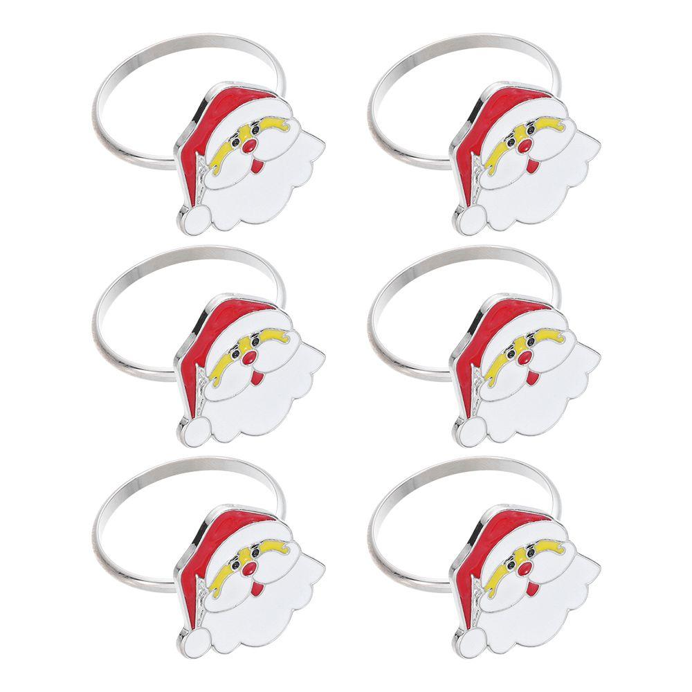 Xmas Kitchen & Bar DIY Craft Wedding Supplies Santa Claus Mouth Ring Napkin Ring Christmas Supplies
