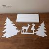 Creative Christmas Gifts for Women Girl Reindeer Tabletop Decor, 3D Printed Fairy Tale Forest Silhouette Winter Season Home Decor with Tree,