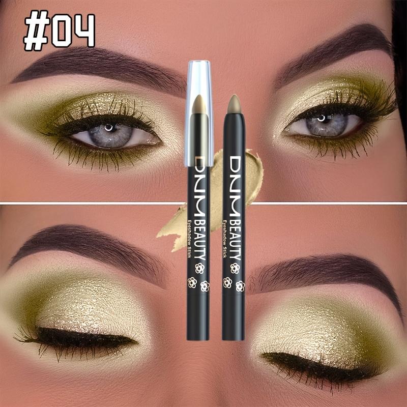 Błyszczący Cień do Powiek w Kredce Eyeliner Rozświetlacz w Sztyfcie Błyszczący Wielokolorowy z Metalicznymi Akcentami, Blendowalny Makijaż dla Naturalnego do Glamour Wyglądu