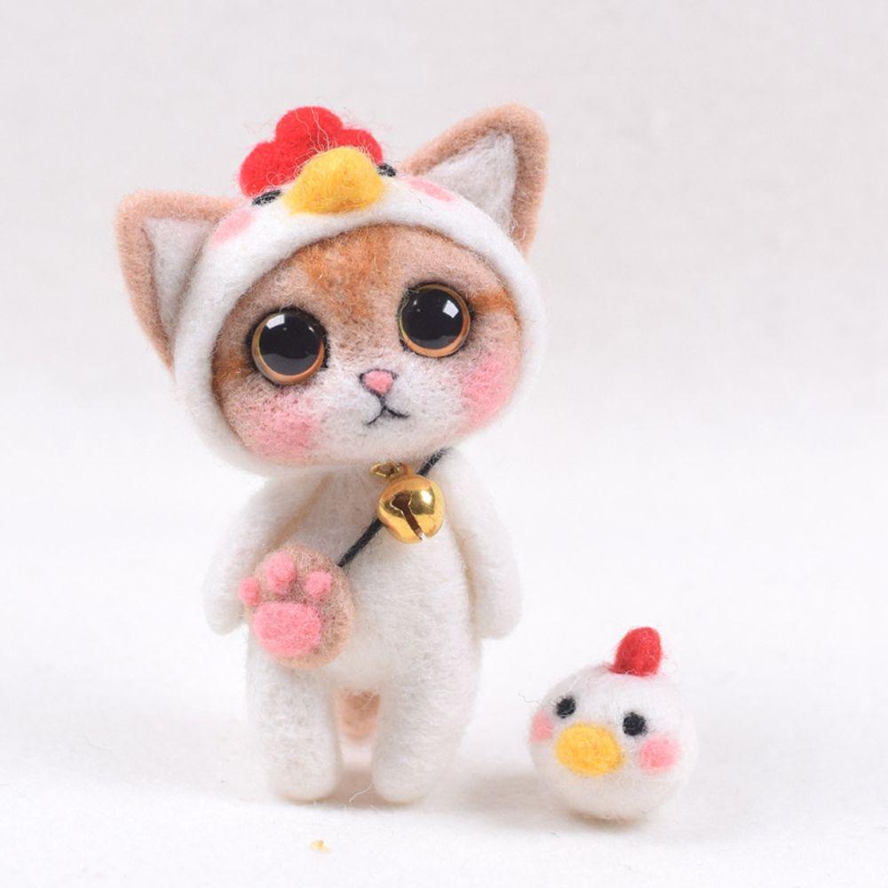 

Кукла DIY Материал Пакет Игловой Фелтинг Брелок Кошка Шерсть Войлок Кукла Игрушка Кукла Шерстяной Фелтинг Пакет Chick