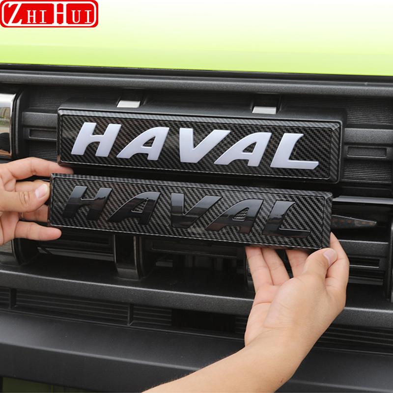 Dla Haval H3 2024 2025 Stylizacja Samochodu Emblemat na Przednią Kratkę Światło na Przednią Kratkę Dymiony Czarny Zewnętrzne Światła Dekoracyjne Akcesoria