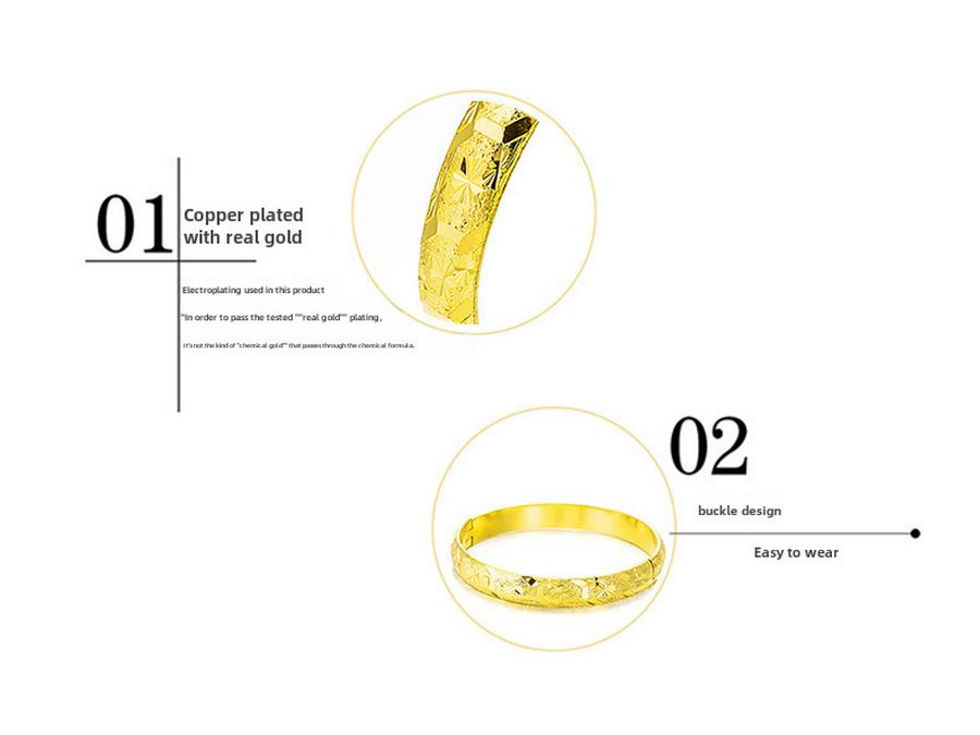 Women's Vietnamese Gold Sand Star Bracelet - Durable Copper Alloy, Popular Cross-Border Accessory