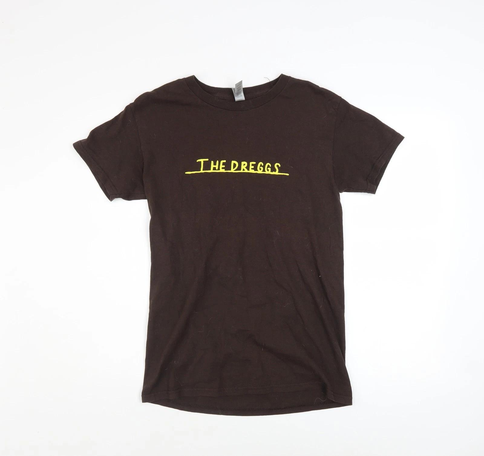 Gildan Men s Brown  The Dreggs  Band Graphic Short Sleeve T-Shirt S M