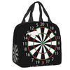 Dartscheibe Isolierte Lunchtaschen für Damen Pfeil Bogenschießen Ziel Dartscheibe Tragbarer Kühler Thermische Lebensmittel-Lunchbox Schule