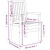 VidaXL Chaises de jardin empilables lot de 2 56,5x57,5x91 cm bois teck 364404