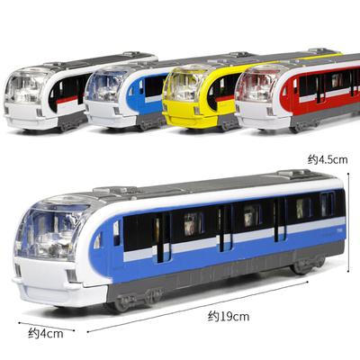 Slitinový Vícebarevný Zvuk a Světlo Stahovací Metro Vysokorychlostní Vlak Hračky pro Kluky a Děti Dárek B330