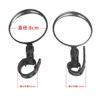 2 Pcs Round Rearview Mirrors for 22mm Handlebars