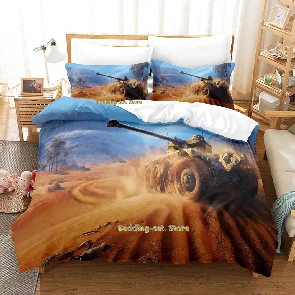 World of Tanks sengetøysett enkeltseng full queen size sengsett dynetrekk til voksne barn soverom anime parure de lit seng