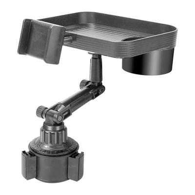 Car Food Tray Universal Foldable Car Dining Plate With Cup Holder Phone Bracket Storage Tray Snacks Drinks Mobile Phone