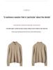 Women's Luxury Heavy-Duty Cable Knit Cashmere Cardigan, High Neck, Double Zipper, Loose Fit, Slimming, Thick Sweater Coat