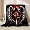Multi-size Dark Angel with Sword. Pattern Blanket Flannel Material Soft Warm for All Seasons, Home Outdoor Camping Picnics RV