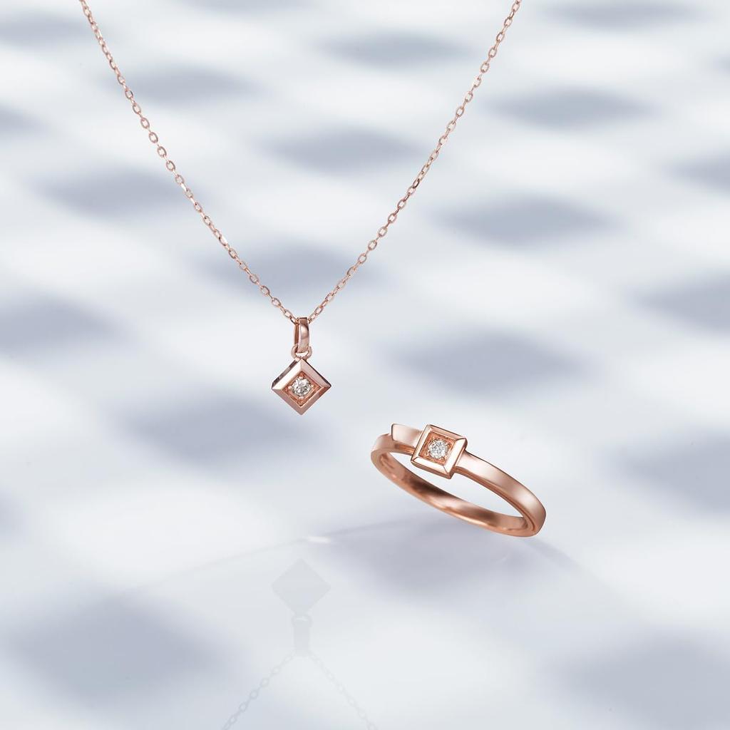 Vendome Aoyama Necklace K10PG Brown Diamond AJAN165440BB [Official]