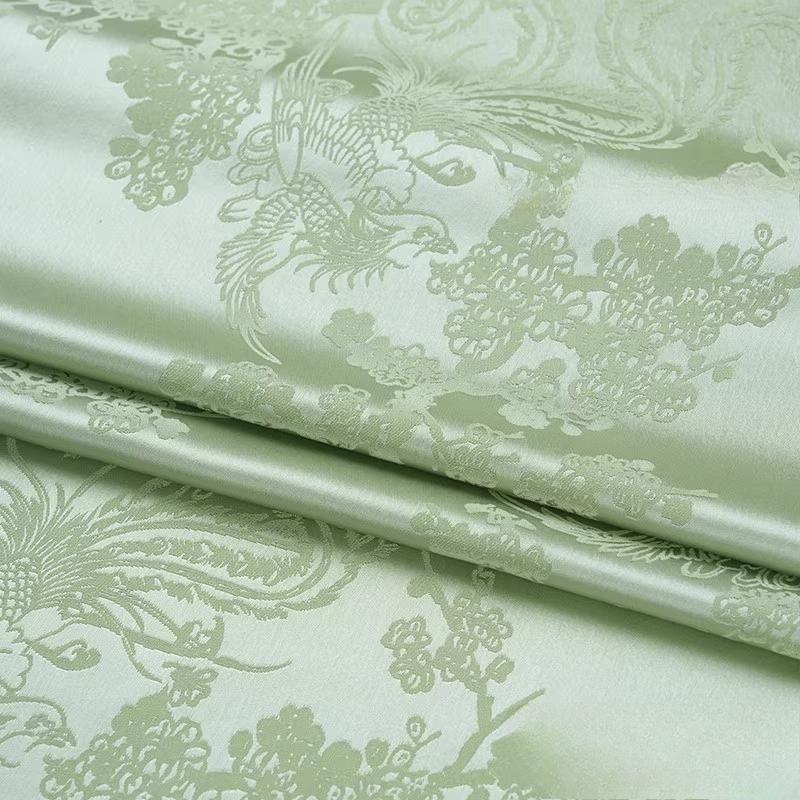 Wide 150cm Acetate Satin Jacquard Fabric Chinese Style Glossy Silk Jacquard Cloth For DIY Sewing Dress Shirt Apparel Cheongsam