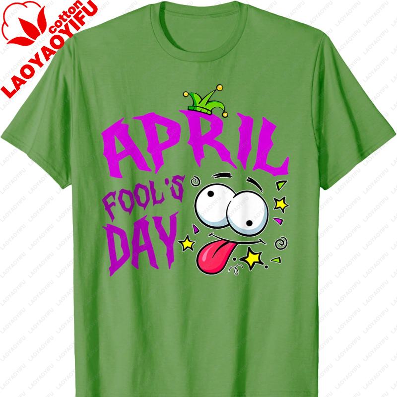 Funny April Fools Day 2026 April 1st Fools Day Jokes Pranks TShirt Graphic T Shirts Oversized T Shirt Harajuku Y2k Clothes Top