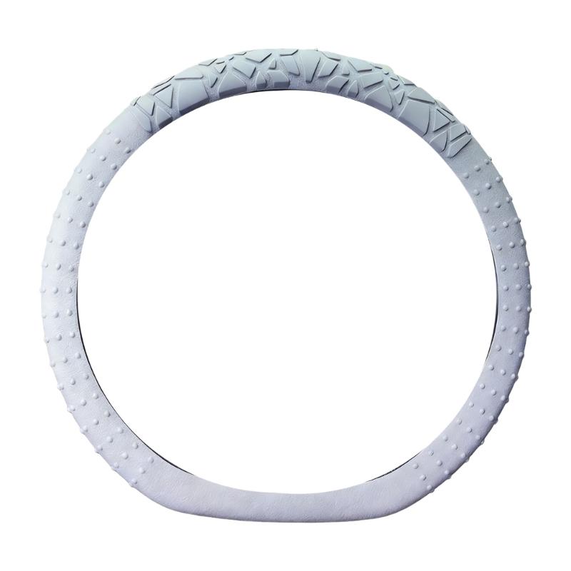 Car Steering Wheel Protector Covers 15inch Anti Slip Cover Elastic Geometric Pattern Cover Silicone Car Accessories