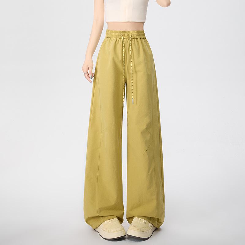 

Women s Wide-Leg Quick-Dry Workwear Pants - Spring/Summer 2026, Loose-Fit, Sun Protection, Slimming Casual Wear Extra Large жёлтый