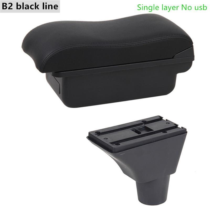 For Seat Ibiza Armrest Box Ibiza 6j Ibiza 6L Central Store Content Storage Box with Cup Holder Products with USB Accessories