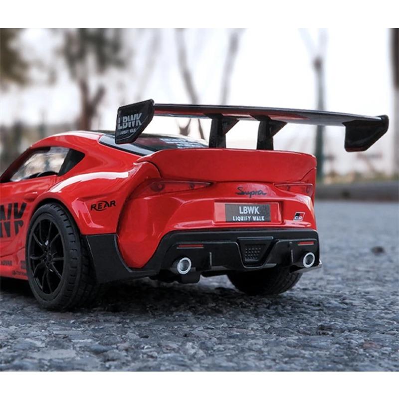 1/24 Toyota SUPRA Track Alloy Sports Car Model Diecasts & Toy Vehicles Metal Car Model High Simulation Sound and Light Childrens Gifts