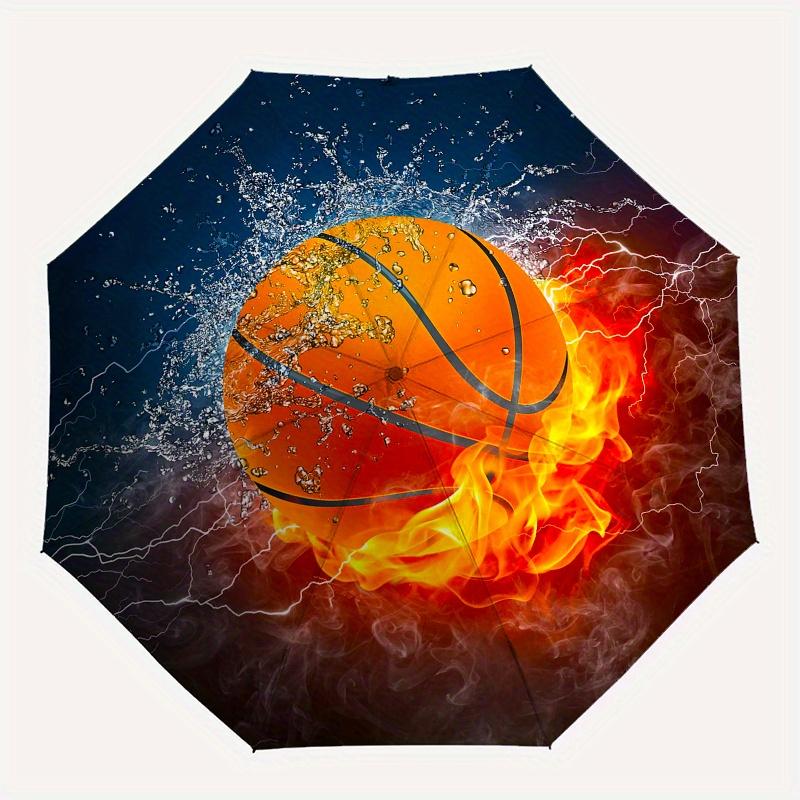 Fire & Water Basketball: The Ultimate Sports Artwork Umbrella Day Gift Y282
