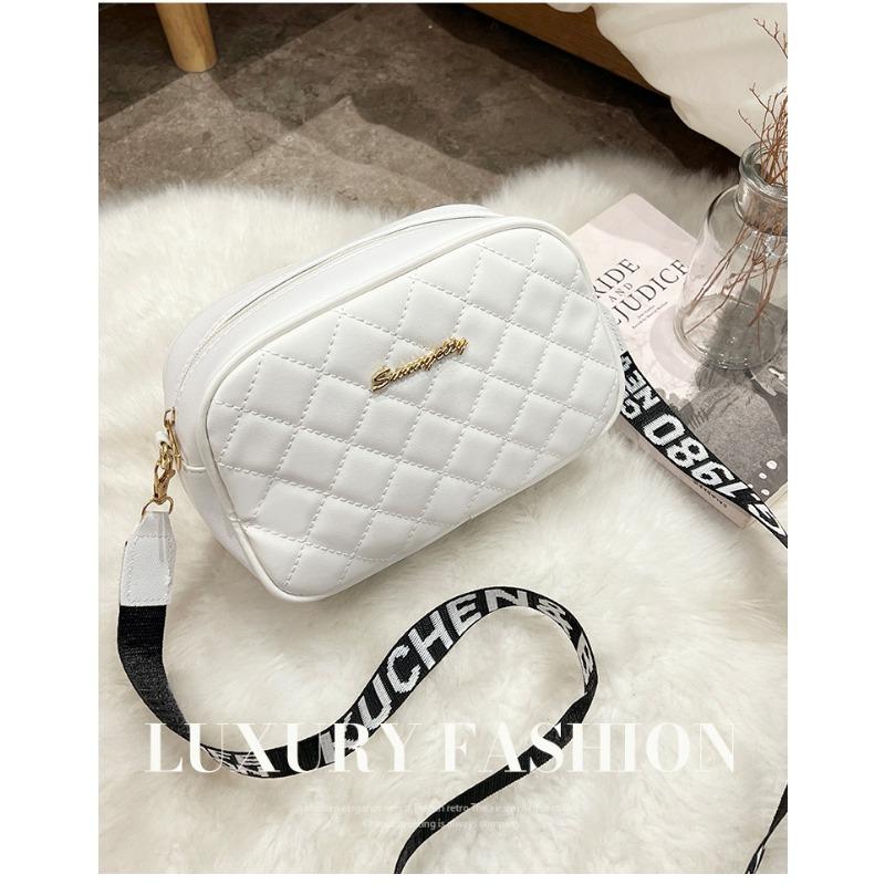 

Fashion bag women s spring new chain messenger bag embroidered diamond square bag белый