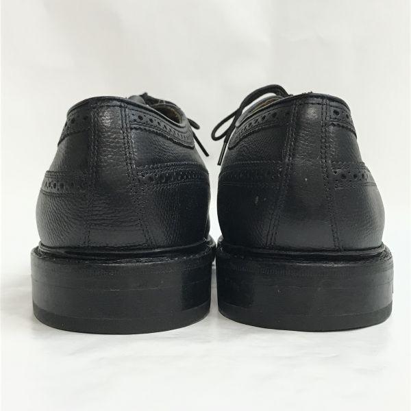 FLORSHEIM IMPERIAL KENMOOR Long Wingtip Brogue Black Size 30 Vintage USA(USED)